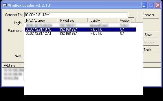 SXT WinBoXMacAddress