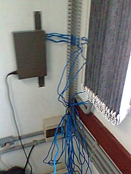 Organização dos cabos no hub...