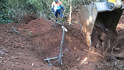 Fundação da ancora do estaios...