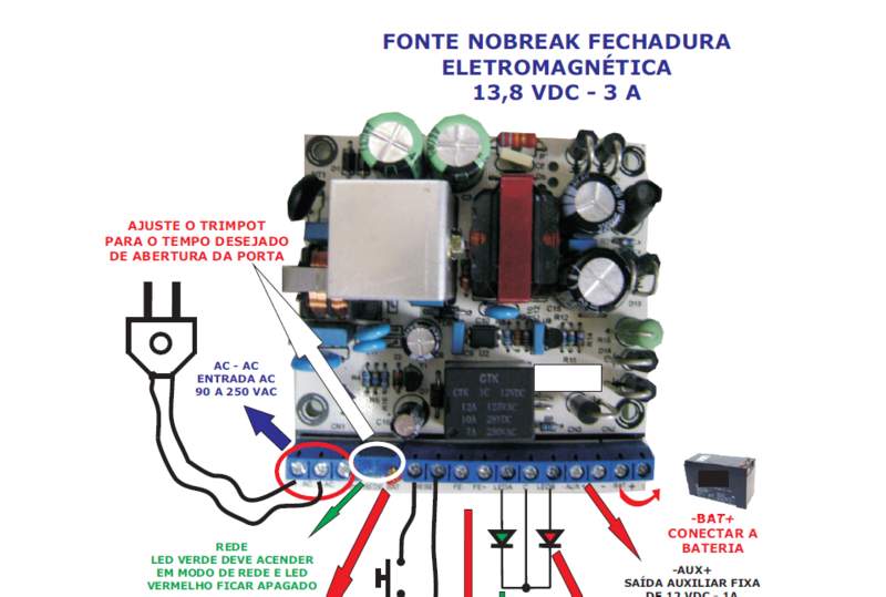 fonte nobreak   fechaduras eletr.   etc...