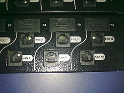 Detalhe do Patch Panel POE.