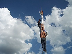 Instalação de torre estruturada em cima de Lage de sobrado.