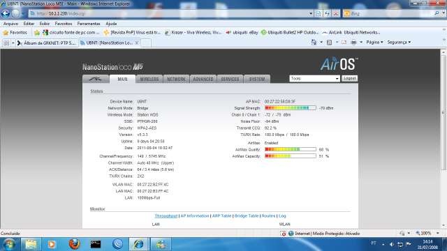 não sei se ta bom penso em troca para nano bridger pois os ping estão em 1ms mais quando coloco trafego almenta para 100ms