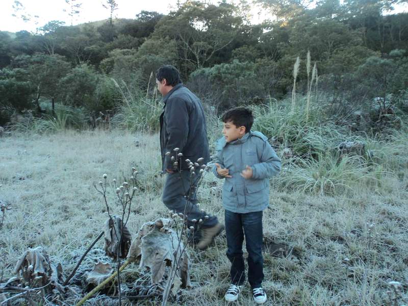 Quase nao estava frio na serra