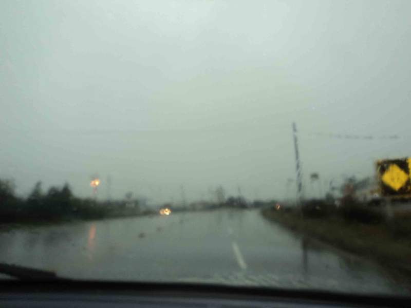 metade do tempo de volta foi assim com chuva 7 horas aproximadamente