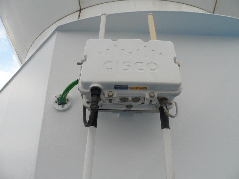 AP Wi-Fi da Cisco instalado no Navio Costa Favolosa.