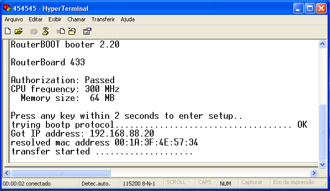 Clique na imagem para uma versão maior

Nome:	         hyperterminal.png
Visualizações:	14461
Tamanho: 	23,2 KB
ID:      	43499