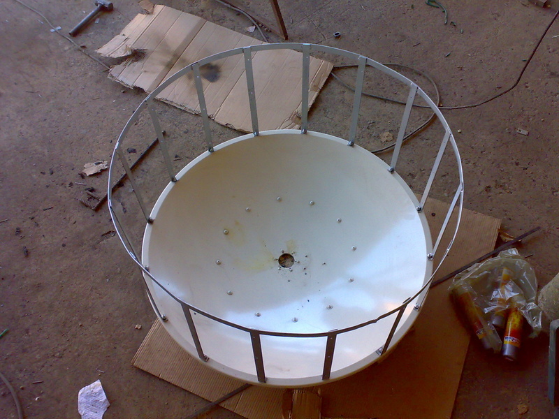 Construção Radome Shield Rocket Dish de 34.