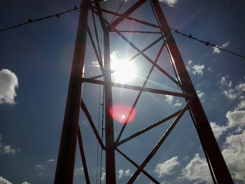 Trabalhando em pleno sol escaldante de 40º...