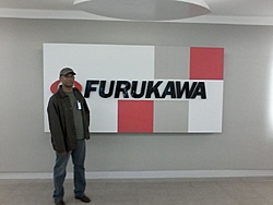 Instrutor Hamilton O Batista, realizando treinamento na Indústria Furukawa.