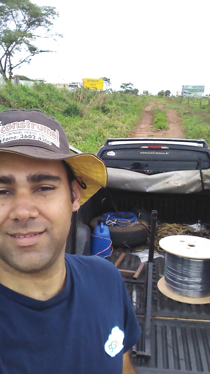 levando 5km de fibra para o kart