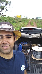 levando 5km de fibra para o...