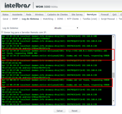 Clique na imagem para uma versão maior

Nome:	         erros dhcp wom 5000.png
Visualizações:	423
Tamanho: 	87,9 KB
ID:      	63497
