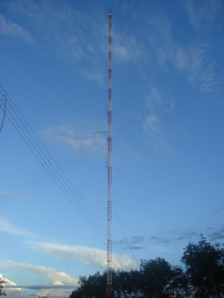 Torre pronta em NHN, 80 metros de altura, liga Juara, NHN e Porto dos Gauchos.