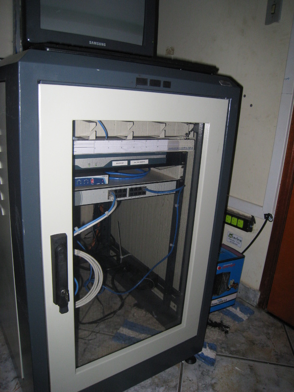 Rack GVT, chegada link GVT Fibra Optica