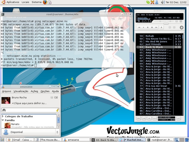 Ubuntu 8.10
DHCP Server
Squid
FTP Server
Apache 2
Bastante mp3 e msn !! huauaUAHUA