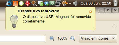 notificação removido
