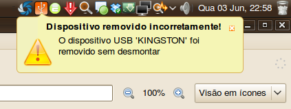 notificação removido incorreto