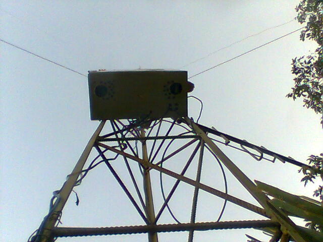 Caixa na torre antiga de 14 metros, ate aconstrução a nova torre de 20 mts.