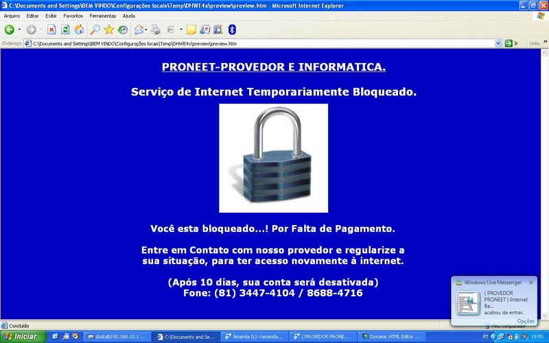 Bloqueio PRONEET