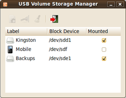 usbmanager unselected list