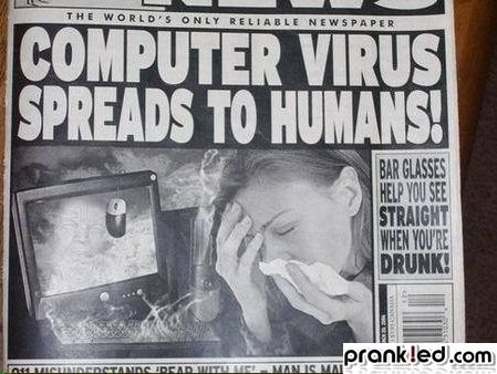 Computer Virus Spreads to Humans