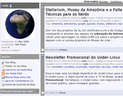 Opção de postagem no seu Blog.