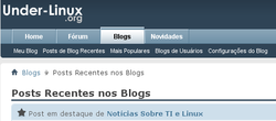 Menu principal "Blogs", com...