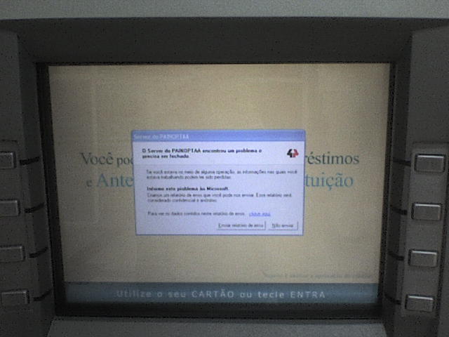 Crash Windows Caixa Eletronico Banco Real